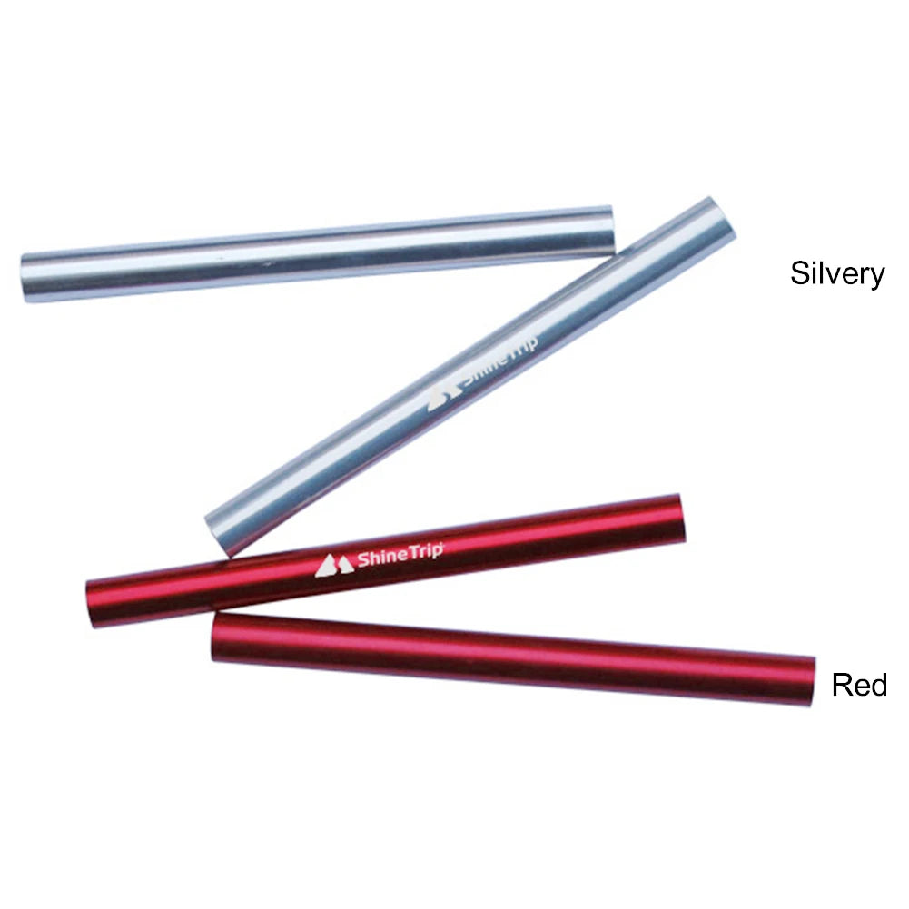 4pcs Tent Pole Repair Tube Aluminum Alloy Tent Emergency Tube Lengthen 13cm Lightweight for Hiking Awning Kit Tent Accessories