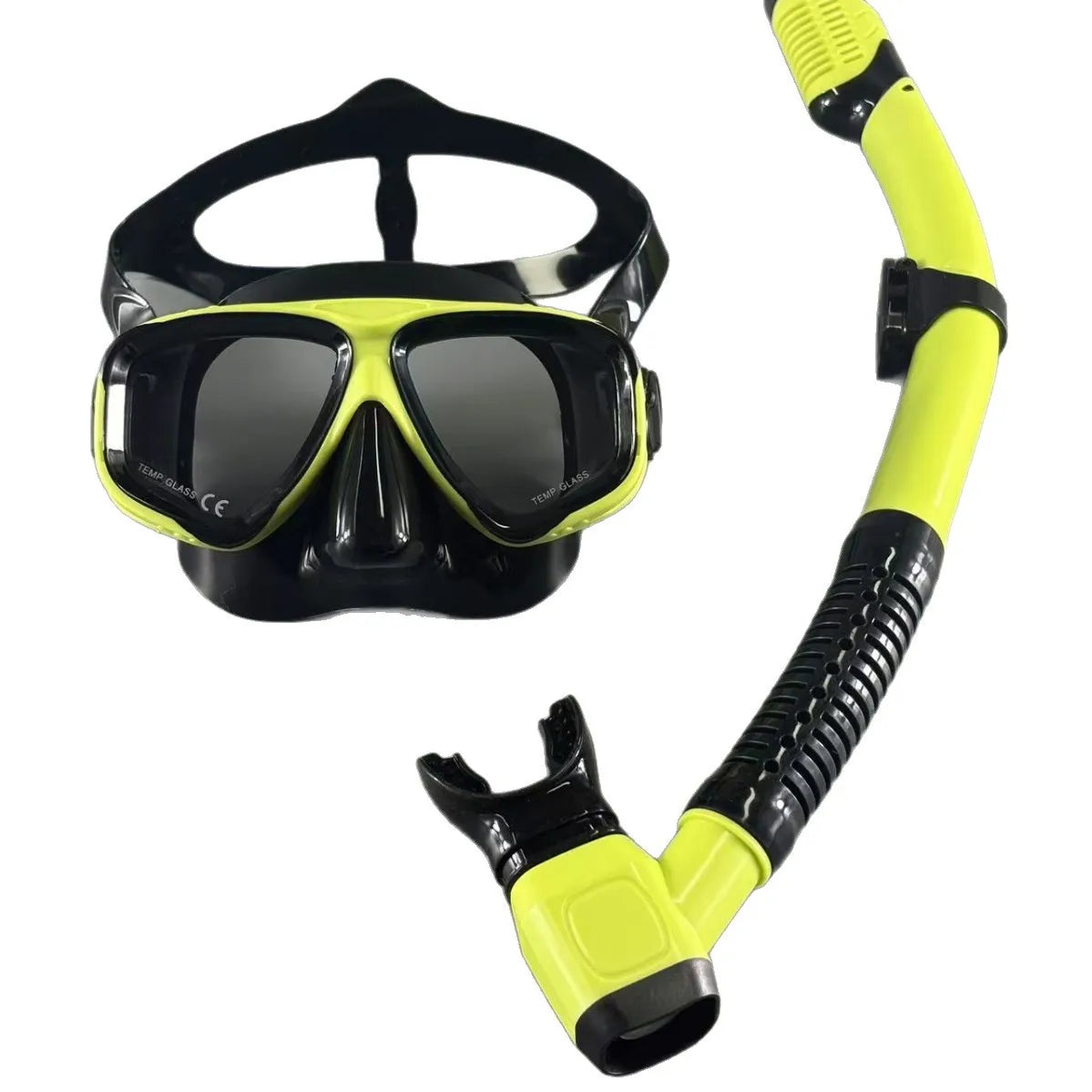 Snorkeling Two-Piece Set - Complete Dry-Style Dive Mask Equipment - Air Tube Set - Mask for Diving