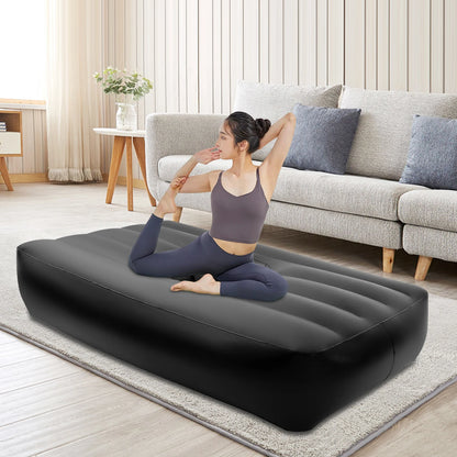 Post Surgery Recovery Bed with Hole,PVC Black Inflatable Bed, with Electric Air Pump for Beach Trips,Poolside,Camping, Traveling