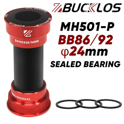 BUCKLOS BB86/92 Bike Bottom Bracket Pressfit Road Mountain Bike Bottom Bracket 24mm Bicycle Sealed Bearing BB Bicycle Parts