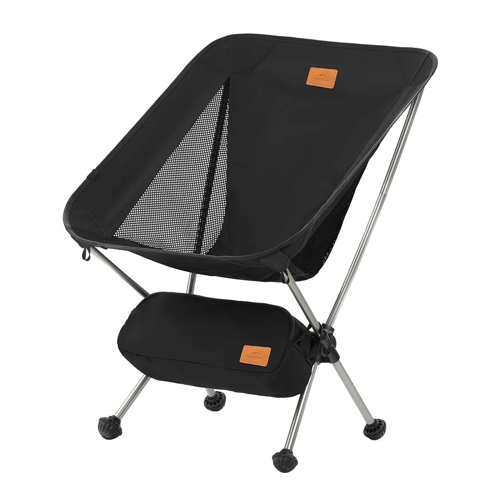 Naturehike YL08 Ultralight Camping Chair Portable Folding Travel Hiking Backpacking Chair Capacity 120kg with Anti-Sinking Feet