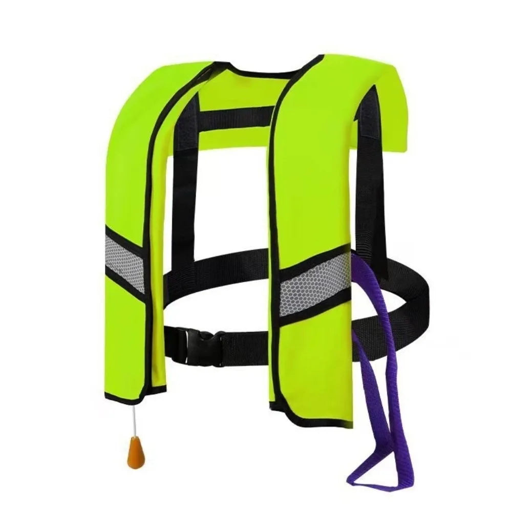Adjustable Automatic Inflatable Life Jacket with Reflective Strips Safety Whistle Buoyancy Vest High Buoyancy