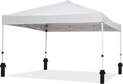 10x10 ft Pop-Up Canopy Tent with Mesh Walls – Waterproof & UV-Block Shade Shelter, Mosquito-Proof for Large Camping, Picnic