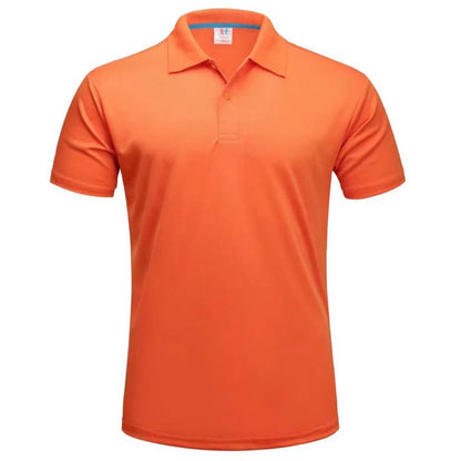 Quick Dry Breathable Golf Polo Shirt Men Summer Short Sleeve Polyester Running Collar T-shirt Sports Camisa Polo T Shirt For Men