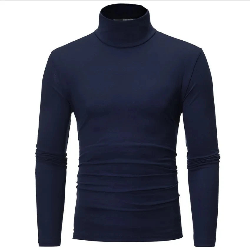 new Quick Drying High Collar Men's Blouses for Cool Stylish Shirts and Blouses Comfortable and Warm T-Shirts for Fall and Winter