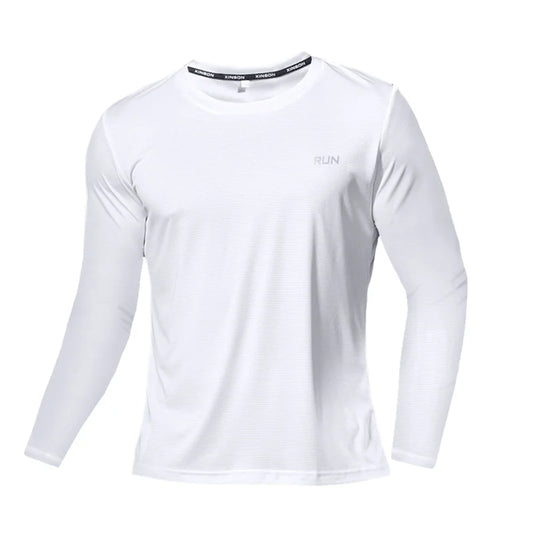 Quick Dry Clothes Men's Long Sleeve T-Shirt Breathable Sweat Absorption Fast Dry T Running Sports Top Outdoor Climbing Clothing