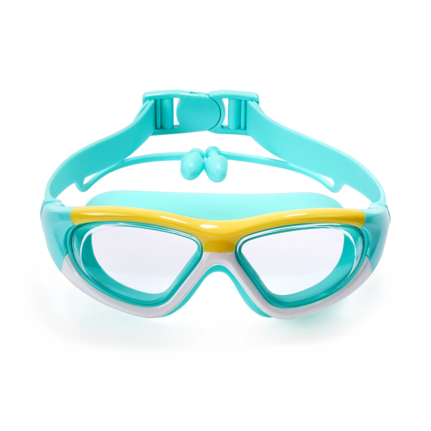High-Definition Children's Swimming Goggles for Boys and Girls, Anti-Fog Swimming Goggles, Large-Frame Goggles, Comfortable Silicone