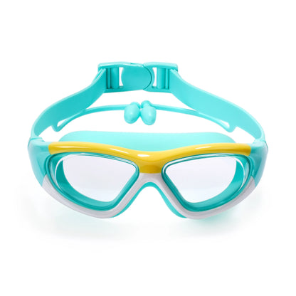 High-Definition Children's Swimming Goggles for Boys and Girls, Anti-Fog Swimming Goggles, Large-Frame Goggles, Comfortable Silicone