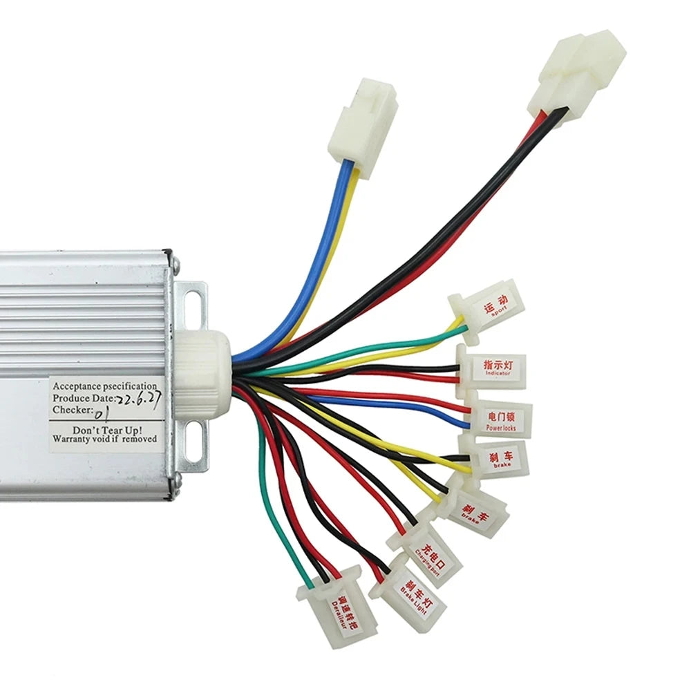 36V 48V1000W Smart Brushless Controller With Key Power Speed Rotary Throttle For Electric Scooter Bike Accessories