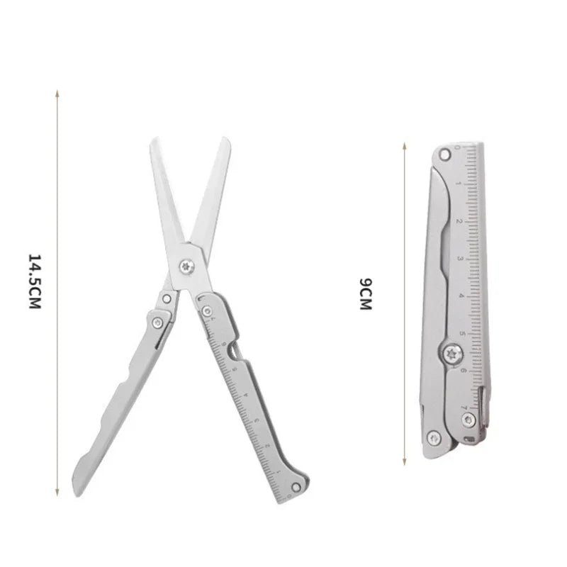 Outdoor Mini Multi-functional Scissors Portable Folding Knife Small Tool Folding Stainless Steel Scissors Camping Sacoche Homme
