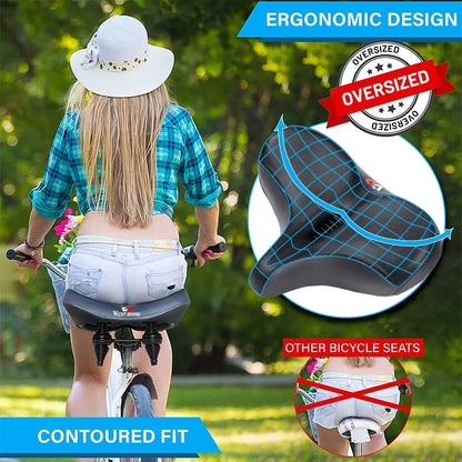 WEST BIKING Widen Bicycle Saddle Ergonomic Thick Comfortable Bike Saddle Shock Absorbtion MTB E-Bike Cushion Bicycle Accessories