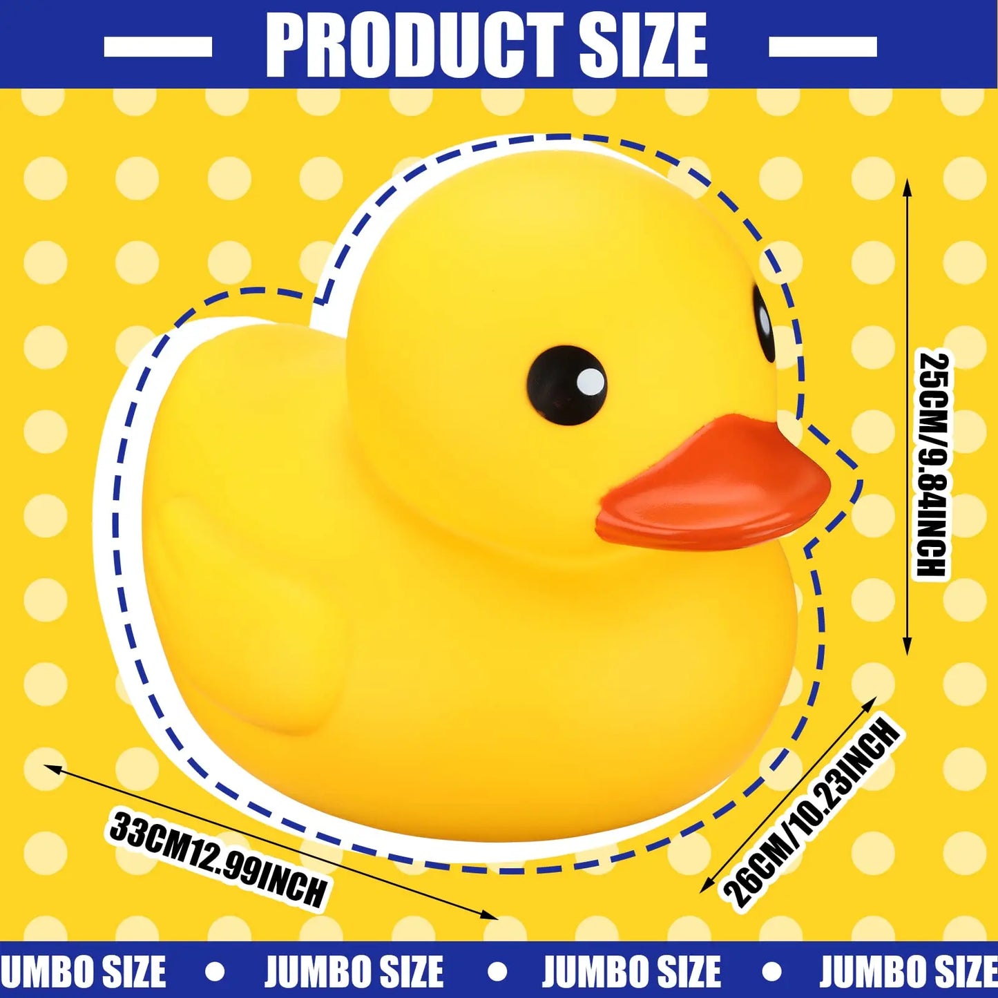 13 Inch Rubber Duck Giant Ducks Large Rubber Duck Gender Reveal Party Rubber Duck Toy for Shower Birthday Party Favors