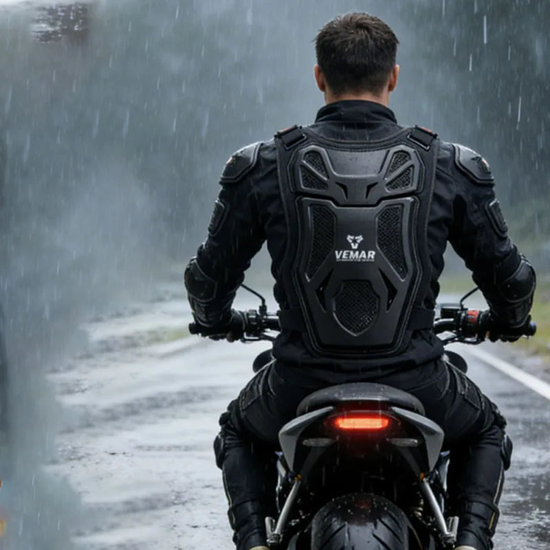 Men's Motorcycle Riding Armor Vest Accessories Off-road Racing Comfort Anti-collision Protective gear Chest Back Shoulder Pads