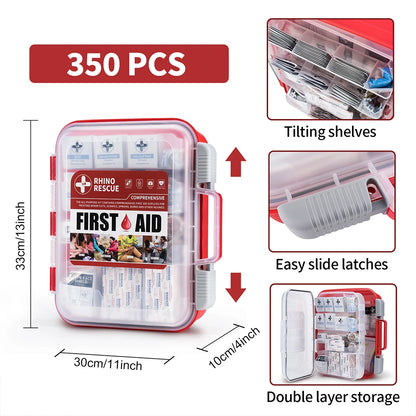 350 Pieces OSHA First Aid Kit,
