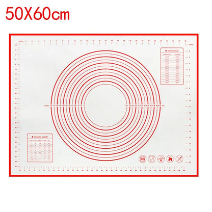BUYYES 1PCS Silicone Baking Mat Kneading Pad Dough Mat Pizza Cake Dough Maker Kitchen Cooking Grill Non-Stick Gadgets Bakeware