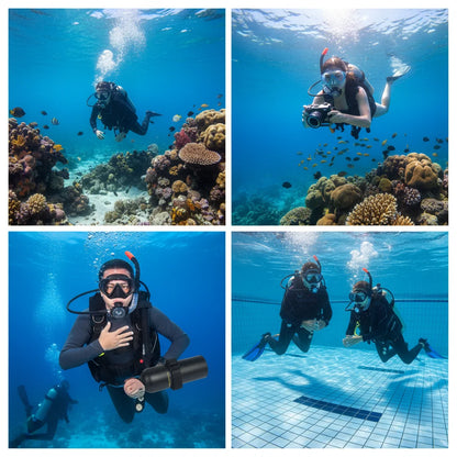 4L Scuba Tank Kit, Aluminum Diving Respirator with Mask & Backpack, 3000PSI for Snorkeling, Yoke 8mm Adapter
