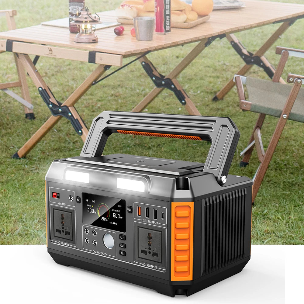 EASUN POWER Portable Power Station 300W 600W Solar Generator Quick Charge AC Outlets for Outdoor Camping RV Home LiFeP04 Battery