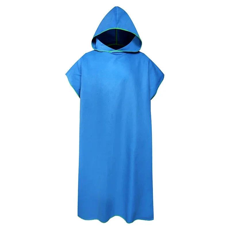 Quick-drying Changing Robe Quick Dry Bathrobe Hooded Absorbent Bath Towel Swimming & Fitness Super Absorbent Bathrobe