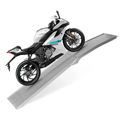 2Pcs 85inch Aluminum Folding Loading Ramps with Handle ATV Loading Ramps for Motorcycles Lawn Mowers UTVs and More
