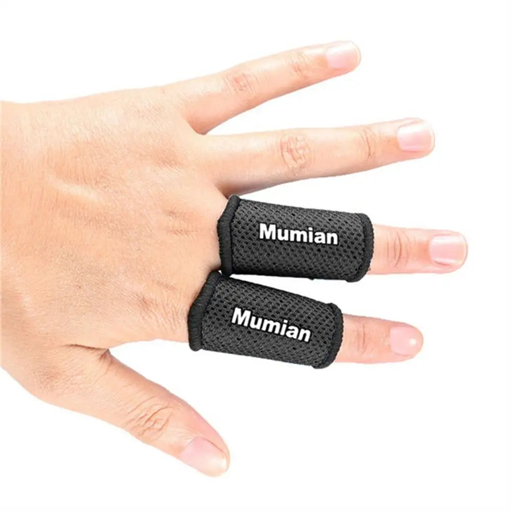2Pcs Elastic Finger Sleeve Breathable Finger Support Band Basketball Volleyball Finger Protection Guard