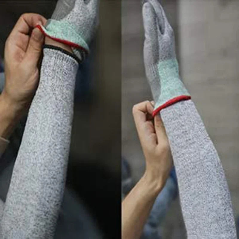 1Pc Level 5 HPPE Safety Working Arm Wrist Cover Outdoor Anti-cutting and Anti-piercing Wrist Cover Woodworking Arm Cover