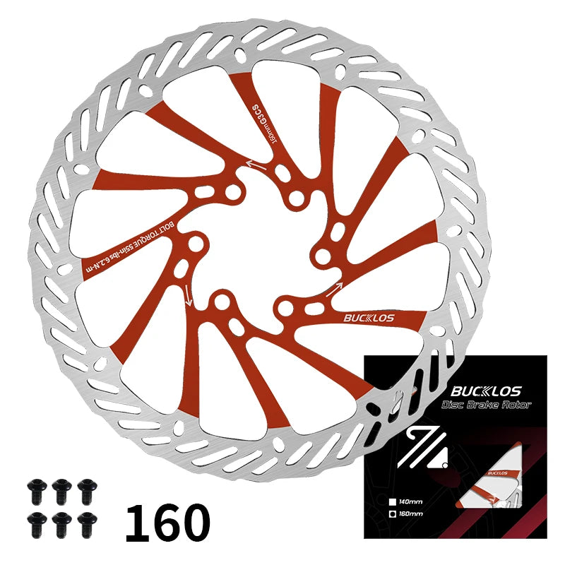 BUCKLOS Bike Disc Brake Rotor 140mm 160mm 180mm 203mm Bicycle Hydraulic Brakes Rotor Heat Dissipation Mtb Road Bike Rotors