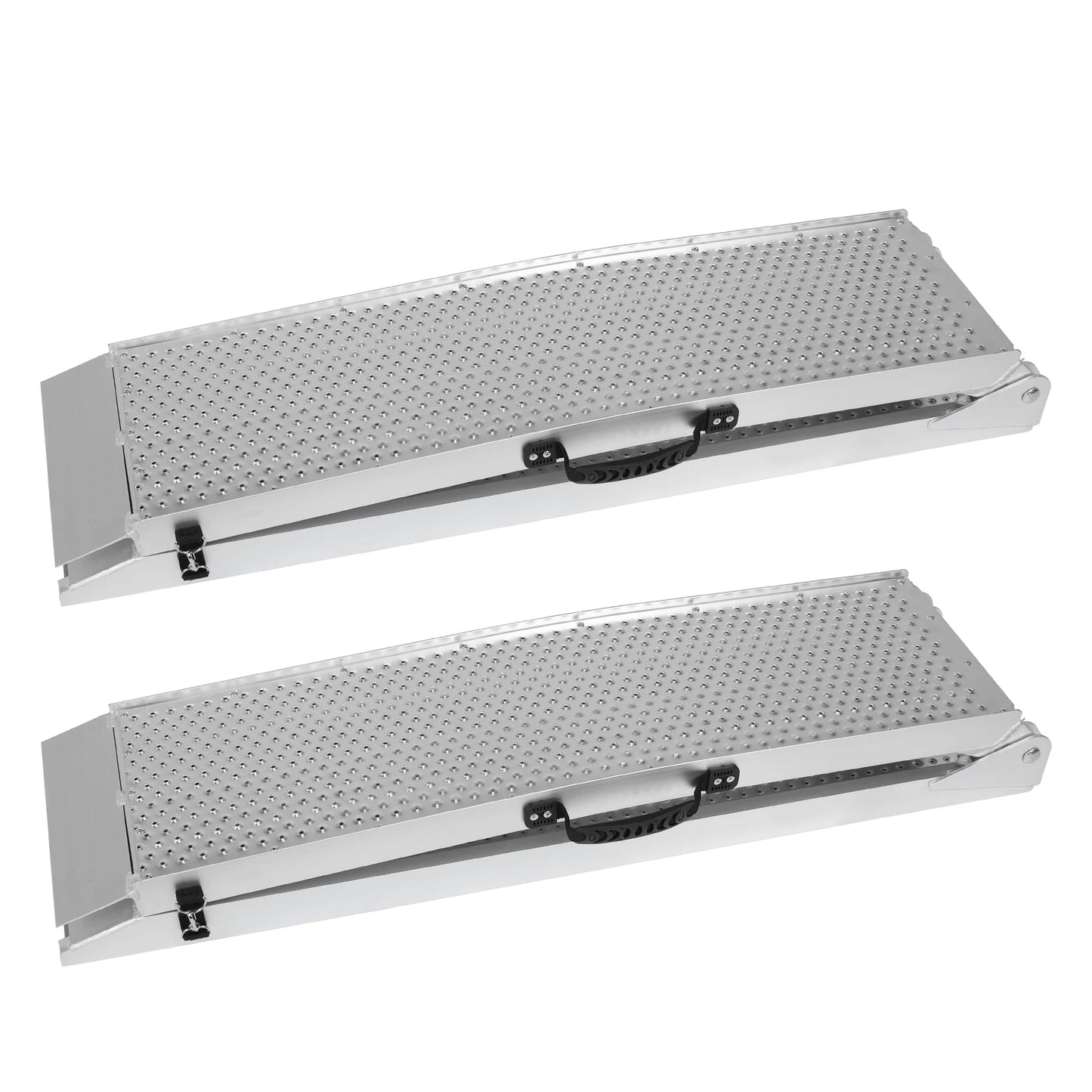 2Pcs 85inch Aluminum Folding Loading Ramps with Handle ATV Loading Ramps for Motorcycles Lawn Mowers UTVs and More
