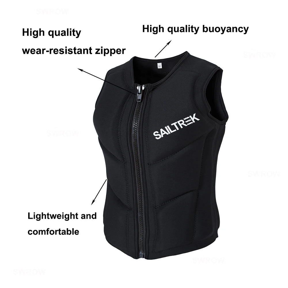 Life Jacket Kayak Adults Vest Surf Motorboats Jet Ski Fishing Vest Wakeboard Raft Rescue Boat Drifting Life Safety Vest Swimming