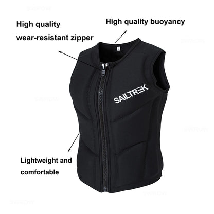 Life Jacket Kayak Adults Vest Surf Motorboats Jet Ski Fishing Vest Wakeboard Raft Rescue Boat Drifting Life Safety Vest Swimming