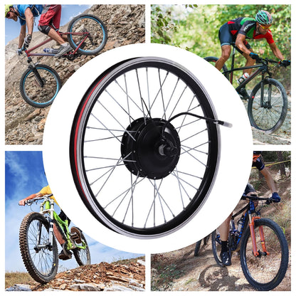 20Inch Electric Bicycle Kit 36V 350W W/ LCD Display Front Wheel Electric Bicycle Motor Hub Conversion Kit W/ Pedal Assist Sensor