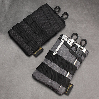 Foldable Small Tool Storage EDC Pouch Lightweight Wear Resistant Organizer for Camping Hiking Sports Portable Credit Card Wallet