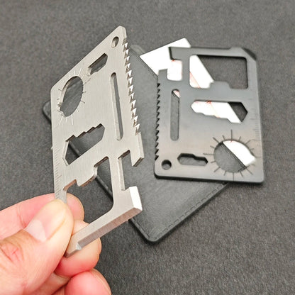 Stainless Steel EDC Pocket Tool Credit Card, 11-in-1 Portable Outdoor Camping Survival Multi-Tool Tourism Equipment hunting tool