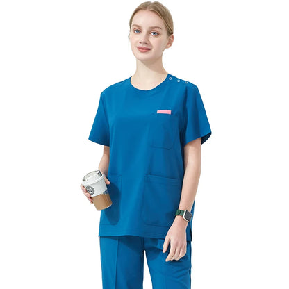 Quick-Dry Hospital Working Clothes Breathable Doctor Nurse Uniforms Women's Orthopaedic Surgeon Stretch Medical Scrub Set S02