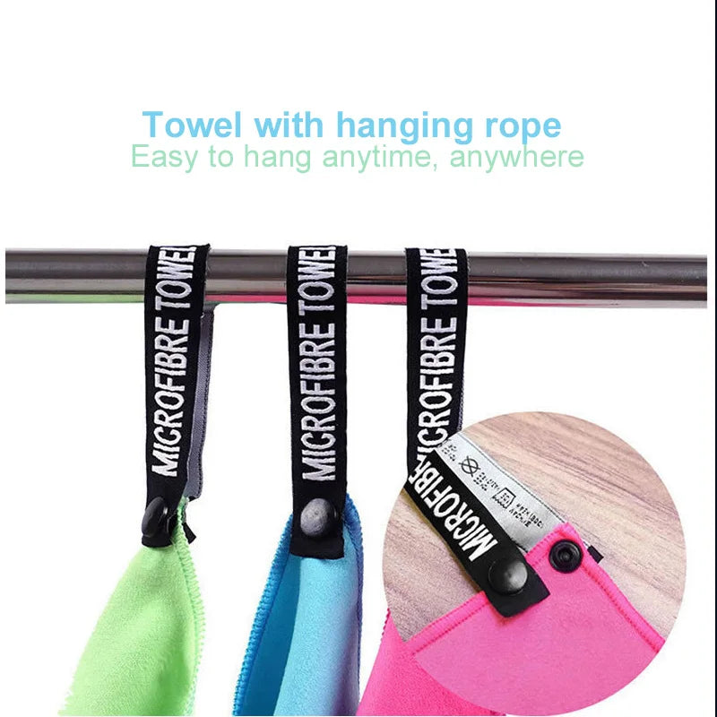 Quick-drying microfiber sport towel for travel fitness camping running yoga swimming beach towel
