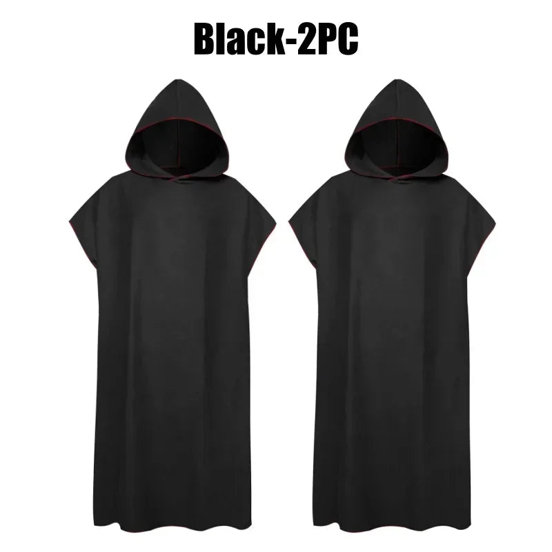 Quick-drying Changing Robe Quick Dry Bathrobe Hooded Absorbent Bath Towel Swimming & Fitness Super Absorbent Bathrobe
