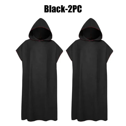 Quick-drying Changing Robe Quick Dry Bathrobe Hooded Absorbent Bath Towel Swimming & Fitness Super Absorbent Bathrobe