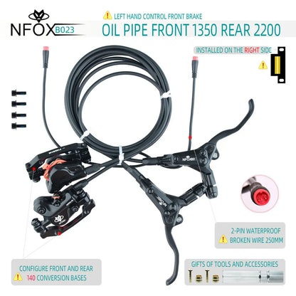 NFOX B023 Electric Bicycle Scooter Oil Disc Hydraulic Brake 160 Accessories 203 E bike 180 Power Off Right 140 GIFT Tool New