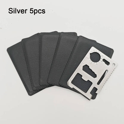 Stainless Steel EDC Pocket Tool Credit Card, 11-in-1 Portable Outdoor Camping Survival Multi-Tool Tourism Equipment hunting tool