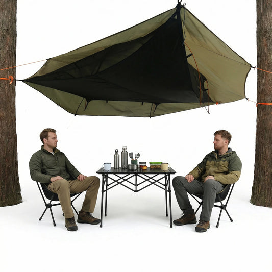 2-Person Tree Tent Hammock with Mosquito Net & RainFly Triangle Hammock 660 LBS Load Capacity for Outdoor Backpacking & Hiking