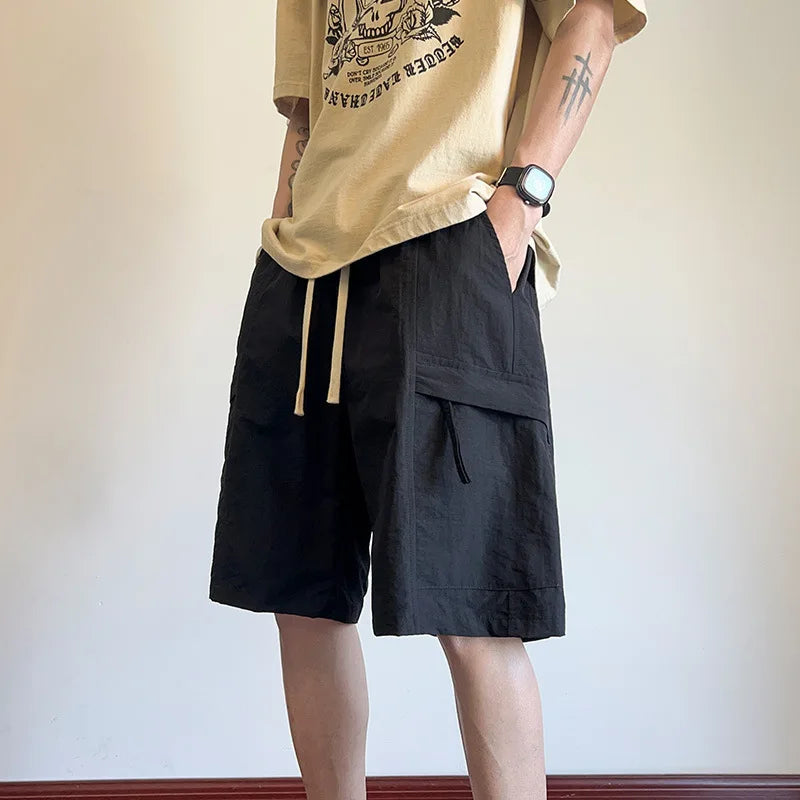 2026 Quick-drying Tooling Shorts Men's Summer Thin Trendy Brand Versatile Loose Casual Pants Men's Five-point Pants