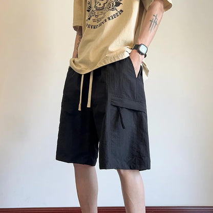 2026 Quick-drying Tooling Shorts Men's Summer Thin Trendy Brand Versatile Loose Casual Pants Men's Five-point Pants