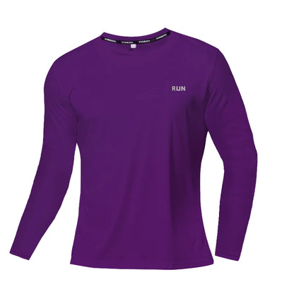 Quick Dry Clothes Men's Long Sleeve T-Shirt Breathable Sweat Absorption Fast Dry T Running Sports Top Outdoor Climbing Clothing