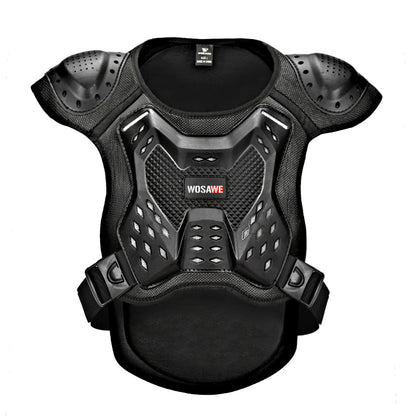 WOSAWE Men's Motocross Sports Chest Guard Motorcycle Vest Back Chest Protector Off-Road Dirt Bike Sports Gear Sleeveless Jacket