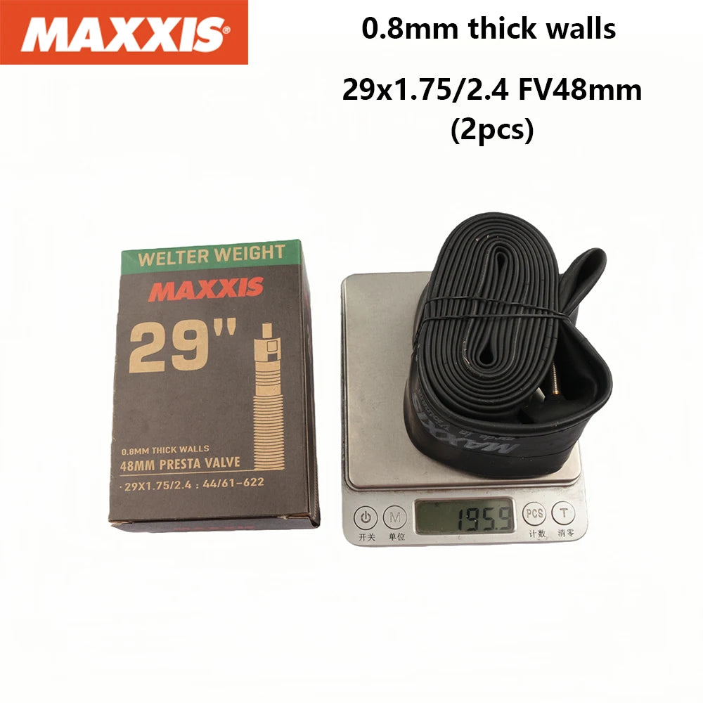 2PCS MAXXIS WELTER WEIGHT Bicycle Inner Tube 26/27.5/29 Inner Tube Of Mountain Bike Road Bike AV(SV) FV(PV) Origina Inner Tube