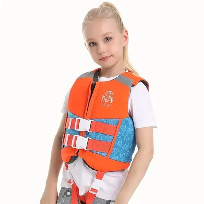 Neoprene Life Jacket for Kids, Boys Girls Buoyancy Life Vest, Surfing Vests Drifting Flotation Swimming Aid