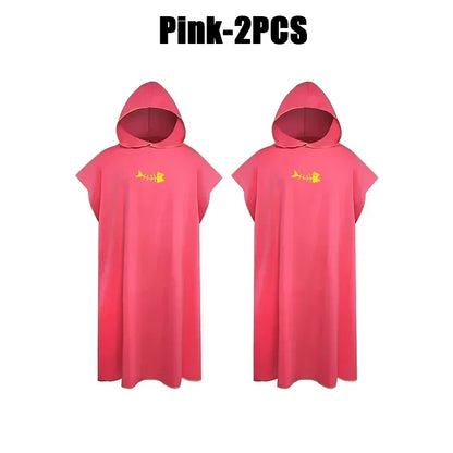 Quick-drying Changing Robe Quick Dry Bathrobe Hooded Absorbent Bath Towel Swimming & Fitness Super Absorbent Bathrobe