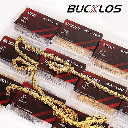 BUCKLOS Bicycle Chain 10v 11v 11EL 11SL Chain 8s 9s 10s 11s 12s Speed Bike Current 116/126 Links High Quality Chain for SHIMANO