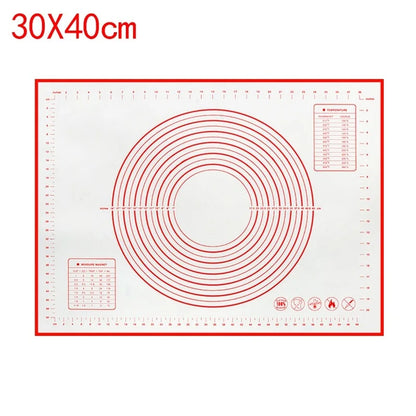 BUYYES 1PCS Silicone Baking Mat Kneading Pad Dough Mat Pizza Cake Dough Maker Kitchen Cooking Grill Non-Stick Gadgets Bakeware
