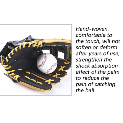 Baseball Glove Soft Baseball Training Mitt Leather Outfield Softball Gloves for Youth Adults Enthusiasts Ball Sports Practice