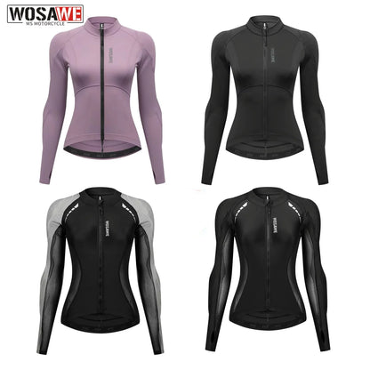 WOSAWE Motorcycle Women Motorcycle Jacket Summer Biker Street Riding Jacket Elastic Breathable Motorcyclist Clothing